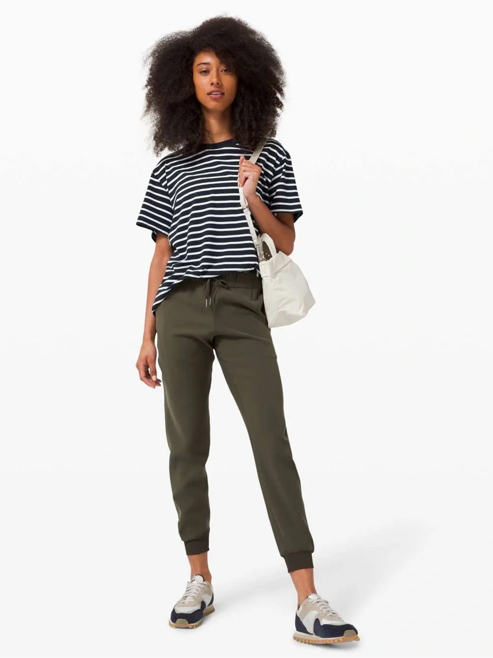 Lululemon All Yours Boyfriend Tee Yachtie Stripe True Navy White